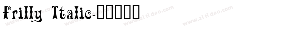 Frilly Italic字体转换